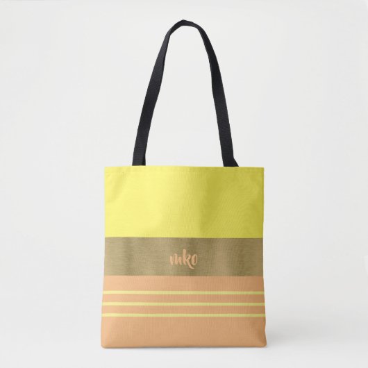 Oranje en Lemon Sherbet Tote Bag (Voorkant)