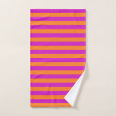 Oranje en magenta strepes bad handdoek (Handdoek)