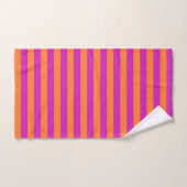 Oranje en magenta strepes bad handdoek (Handdoek)