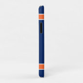 Oranje en marineblauw Case-Mate iPhone case (Achterkant/rechts)