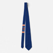 Oranje en Navy Blue Stropdas (Achterkant)