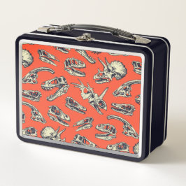 Oranje en Navy Dinosaur Skulls