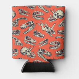 Oranje en Navy Dinosaur Skulls Blikjeskoeler
