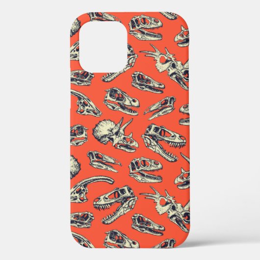 Oranje en Navy Dinosaur Skulls Case-Mate iPhone Case (Achterkant)