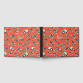 Oranje en Navy Dinosaur Skulls Gastenboek (Volledig)