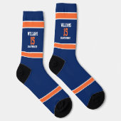 Oranje en Navyblauw Sokken (Rechts)