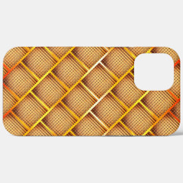 Oranje en ochre vierkanten met abstracte schaakgoo Case-Mate iPhone case