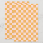 Oranje en ongebleekte zijdeklaag (Voorkant / Achterkant)