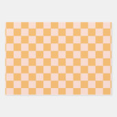 Oranje en ongebleekte zijdeklaag inpakpapier vel (Voorkant)