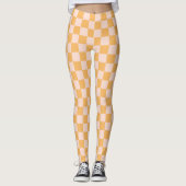Oranje en ongebleekte zijdeklaag leggings (Voorkant)