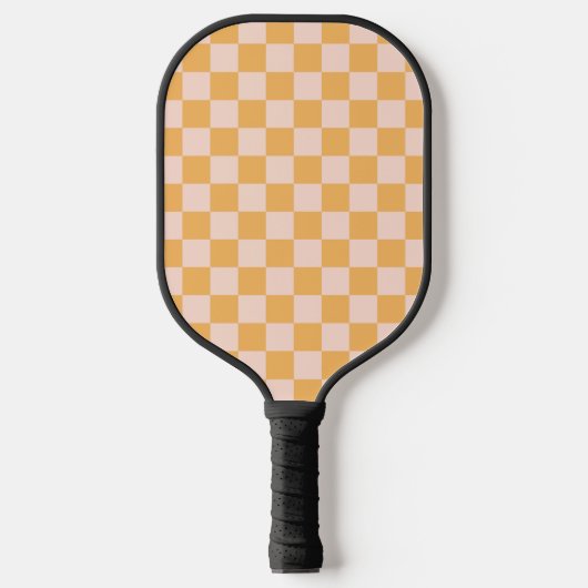 Oranje en ongebleekte zijdeklaag pickleball paddle (Voorkant)