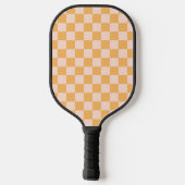 Oranje en ongebleekte zijdeklaag pickleball paddle (Achterkant)