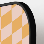 Oranje en ongebleekte zijdeklaag pickleball paddle (Links Detail)