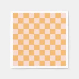 Oranje en ongebleekte zijdeklaag servet