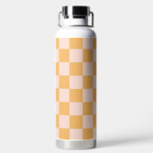 Oranje en ongebleekte zijdeklaag waterfles (Achterkant)