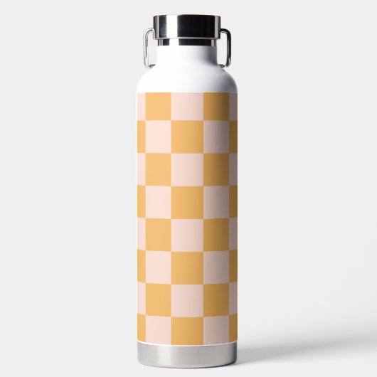 Oranje en ongebleekte zijdeklaag waterfles (Voorkant)
