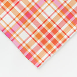 Oranje en opgerold patroon fleece deken