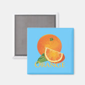 Oranje en Oranje slice Magneet (Voorkant / Achterkant)