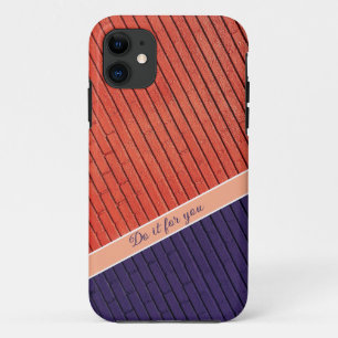Oranje en paars beton IPhone Case