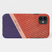 Oranje en paars beton IPhone Case (Achterkant (horizontaal))