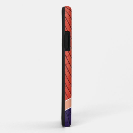 Oranje en paars beton IPhone Case (Achterkant/rechts)