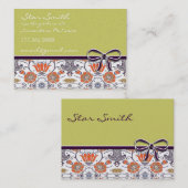  Oranje en Paars bloemenpatroon Visitekaartje (Voorkant / Achterkant)