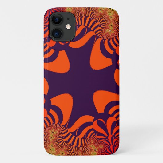 Oranje en Paars kruis Case-Mate iPhone Case (Achterkant)