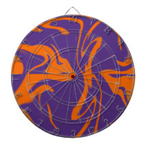 Oranje en Paars ontwerpdartboard