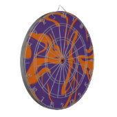 Oranje en Paars ontwerpdartboard Dartbord (Voorkant Links)