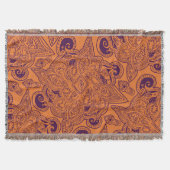 Oranje en Paars Perzisch Star Mandala Pattern Deken (Voorkant)