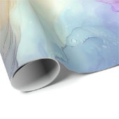 Oranje en Paarse alcoholinkt Abstract Cadeaupapier (Rol Hoek)