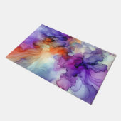 Oranje en Paarse alcoholinkt Abstract Deurmat (Schuin)