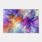 Oranje en Paarse alcoholinkt Abstract Deurmat (Voorkant)