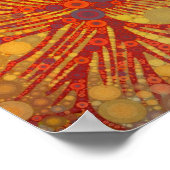 Oranje en Paarse Floral Moderne Pop kunst Poster (Hoek)