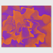 Oranje en Paarse golven Cadeaupapier (Vlak)