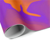 Oranje en Paarse golven Cadeaupapier (Rol Hoek)