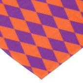 Oranje en paarse Harlekijn geruite ontwerp Tafelkleed (Gekanteld)