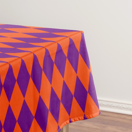 Oranje en paarse Harlekijn geruite ontwerp Tafelkleed