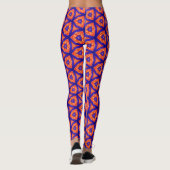 Oranje en Paarse Italiaans Patroon Leggings (Achterkant)