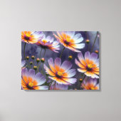 Oranje en Paarse kosmos Abstract Canvas Afdruk (Voorkant)