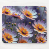 Oranje en Paarse kosmos Abstract Muismat (Voorkant)