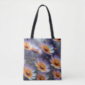 Oranje en Paarse kosmos Abstract Tote Bag (Voorkant)