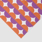 Oranje en Paarse Mid Century Modern Wavy Tissuepapier (Detail)