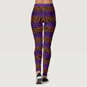 Oranje en Paarse stropen Leggings (Achterkant)