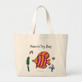 Oranje en Paarse tropische vissen met zeepaarden Grote Tote Bag (Voorkant)