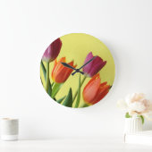 Oranje en Paarse Tulpen Klok (Huis)