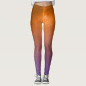 Oranje en Paarse vaste Leggings (Voorkant)