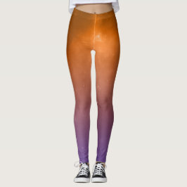 Oranje en Paarse vaste Leggings
