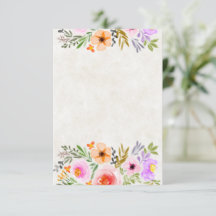 Oranje en paarse waterverf bloemenhuwelijk 