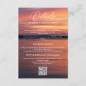 Oranje en Paarse zonsondergang over Lake Photo Wed Informatiekaartje (Voorkant)